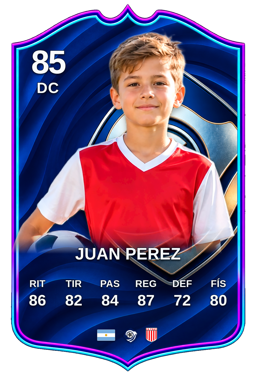 Carta LIGA terminada del mismo jugador y pose